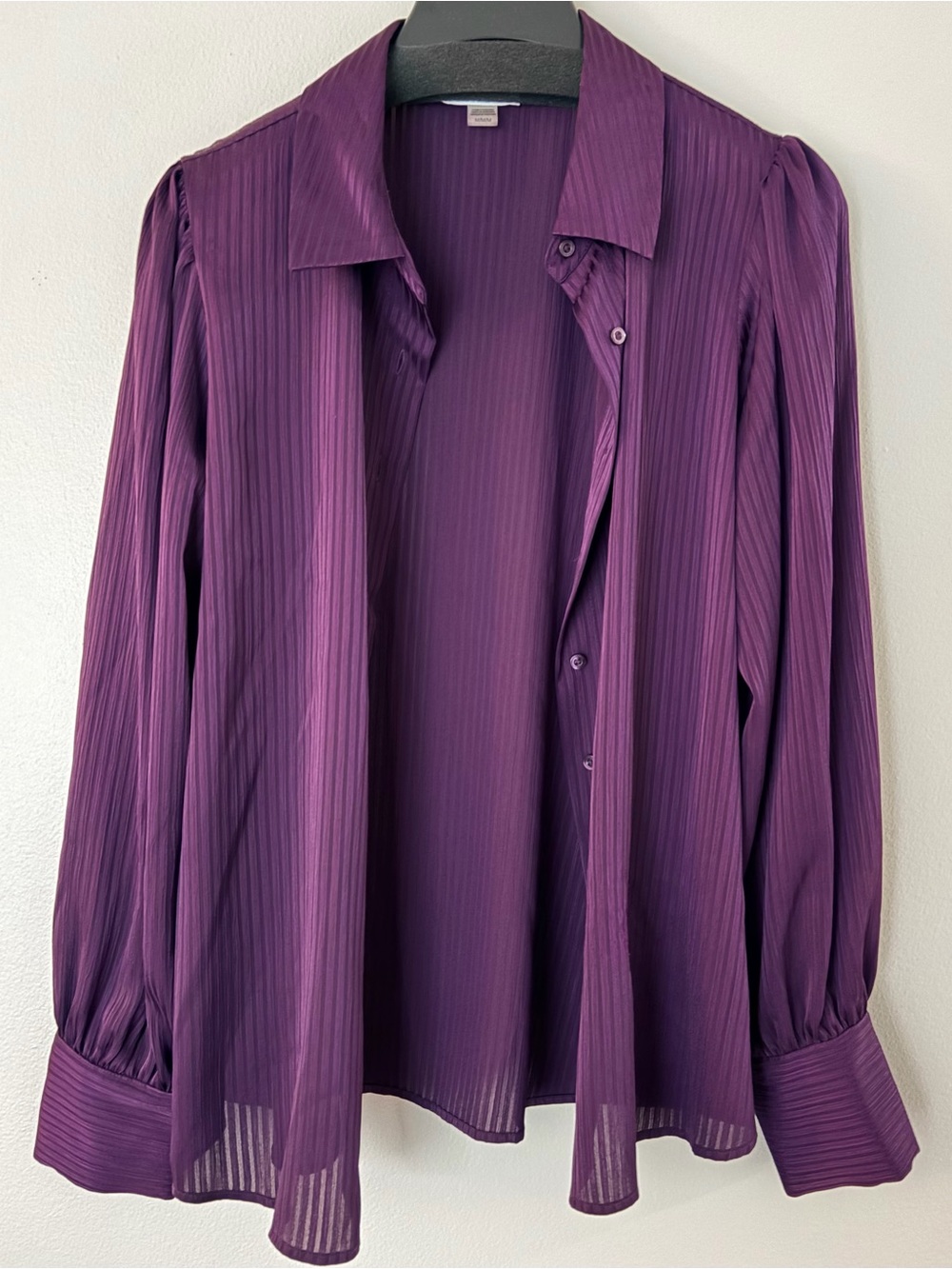 Calvin Klein Plum Button-Front Blouse size M